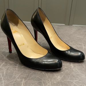 Christian Louboutin 85mm Red Sole Black Pumps